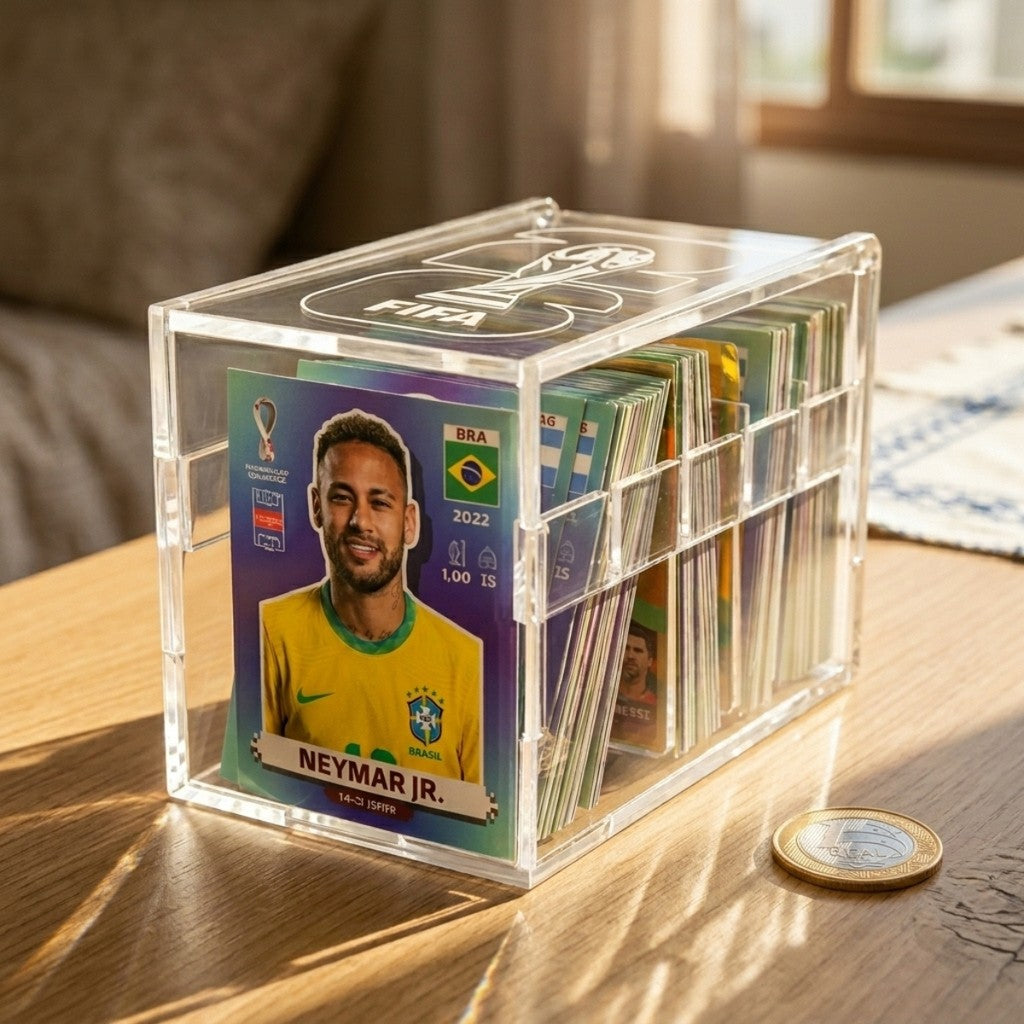 Organizador Figurinhas Copa Mundo 2026 Porta Case Estojo Coleção