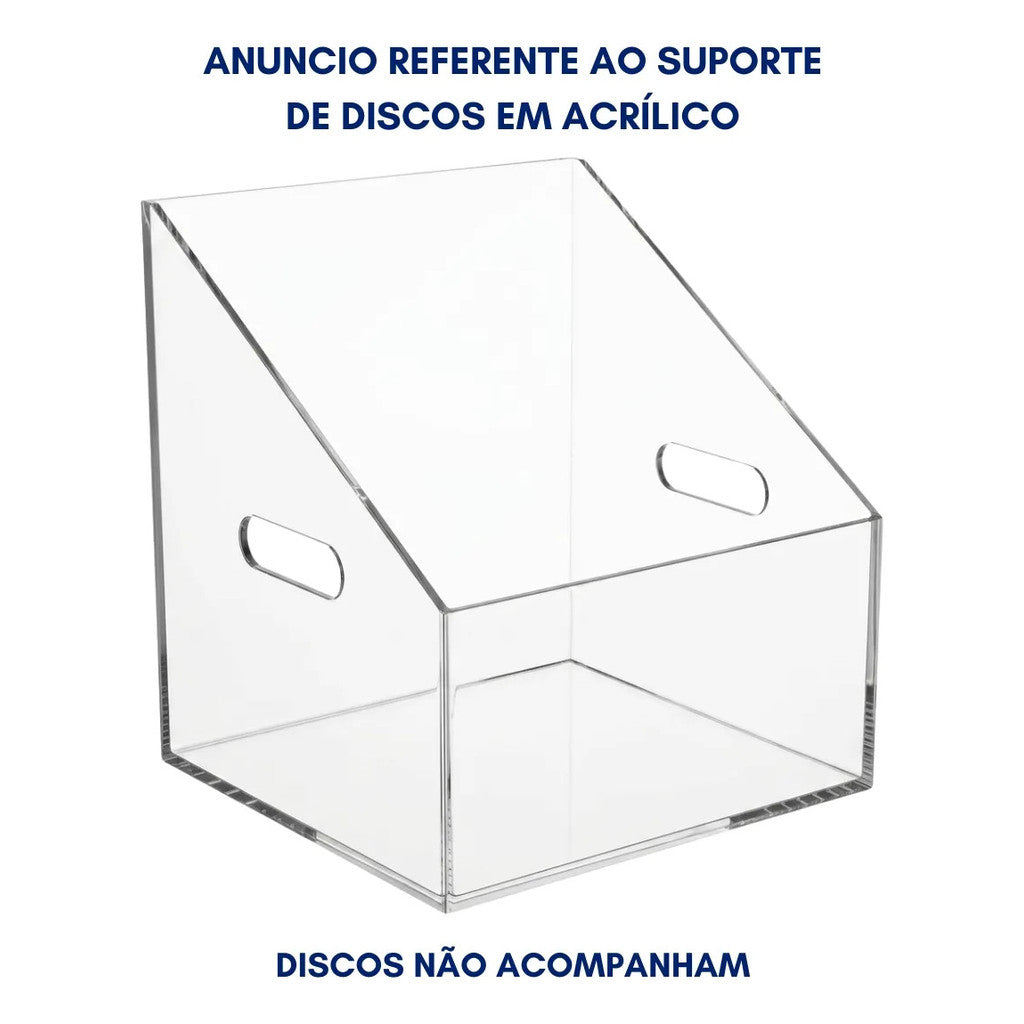 Suporte Discos Vinil LP Organizador Expositor Portátil Mesa Display