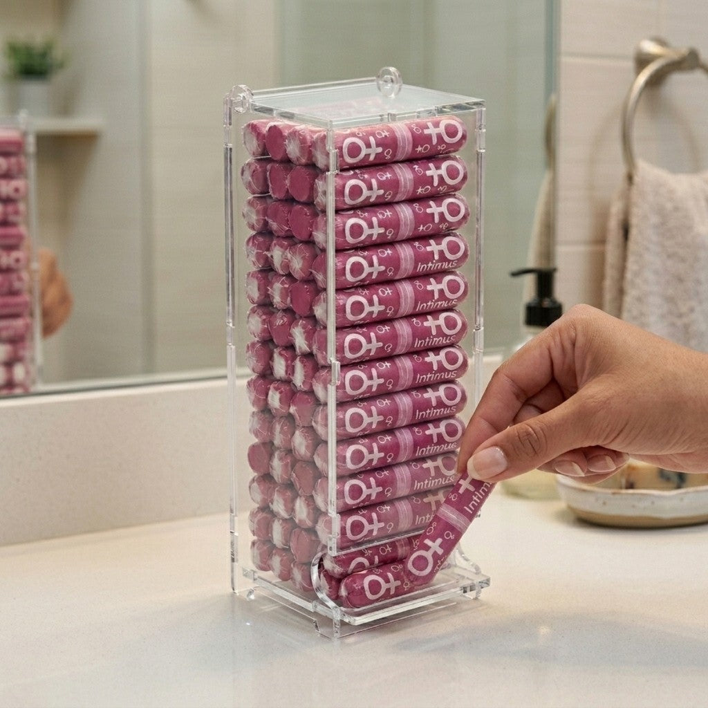 Suporte Organizador Absorvente Interno Lavabo Banheiro Porta Feminino Transparente