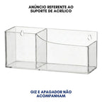 Suporte Apagador Giz Lousa Quadro Escolar Parede Organizador Sala Aula Professor Infantil