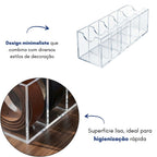 Suporte Expositor 5 Cintos Organizador Divisórias Armário Closet Loja Balcão Organizar