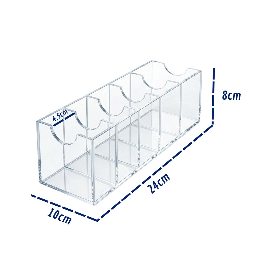Suporte Expositor 5 Cintos Organizador Divisórias Armário Closet Loja Balcão Organizar