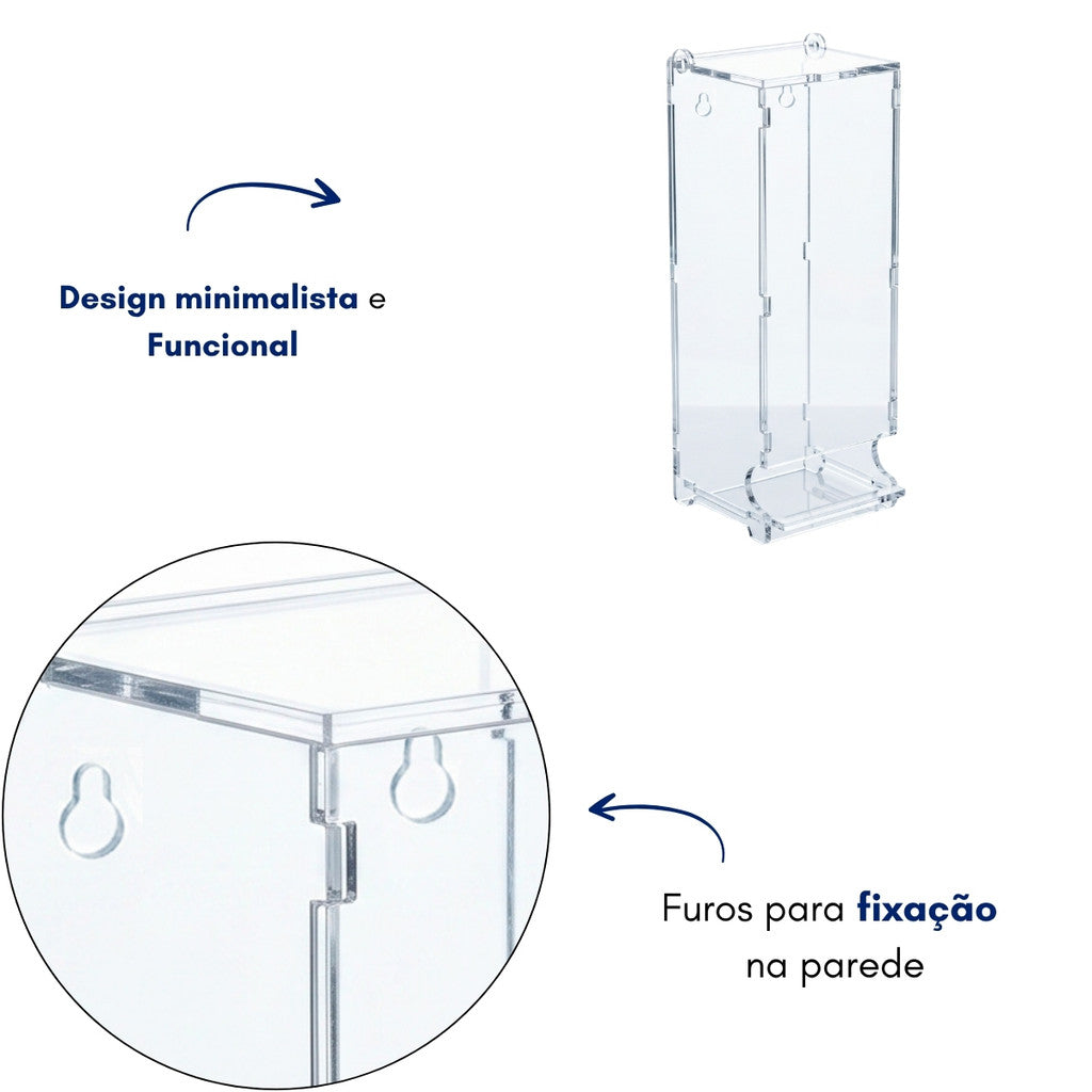Suporte Organizador Absorvente Interno Lavabo Banheiro Porta Feminino Transparente