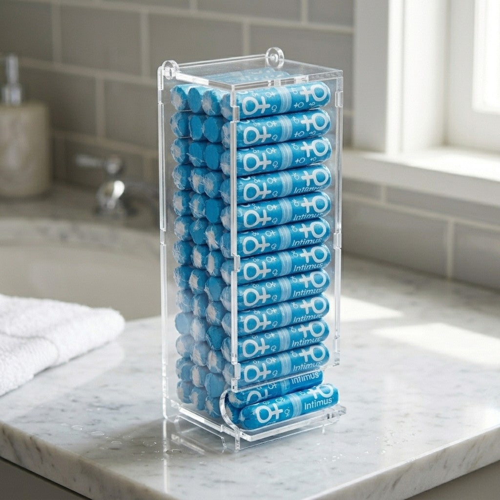 Suporte Organizador Absorvente Interno Lavabo Banheiro Porta Feminino Transparente