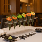 Suporte Expositor Temaki Sorvete Acrilico Cristal 6 Cones