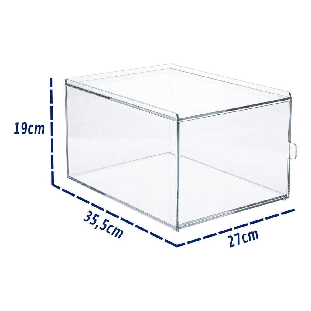Caixa Sapateira Tênis Empilhável Organizador Modular Box Calçado Sneaker Sapato Display