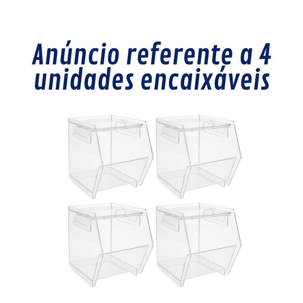 Baleiro 4 Pçs Doces Balas Display Balcão Bancada Expositor Acrílico Transparente Lojas