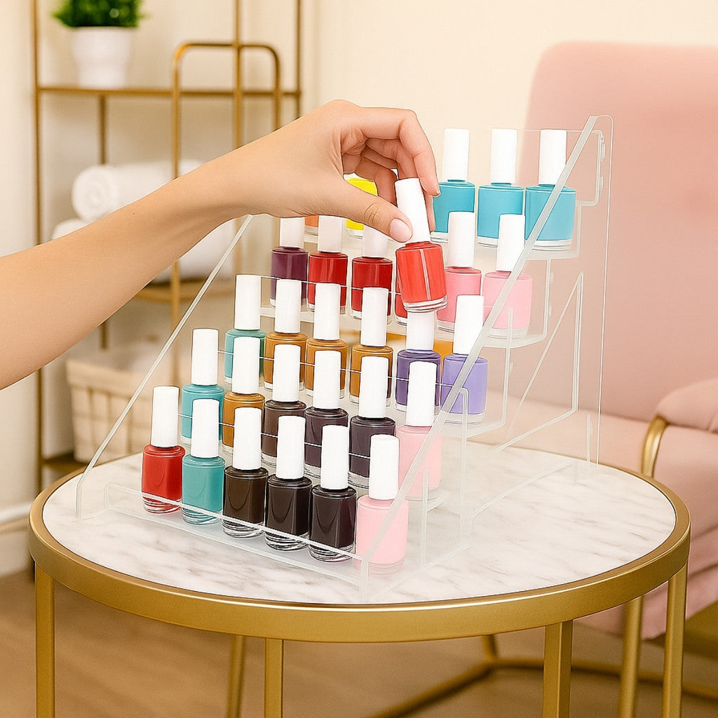 Expositor Display Escadinha Esmalte Acrilico 5 Andares