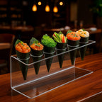 Suporte Expositor Temaki Sorvete Acrilico Cristal 6 Cones