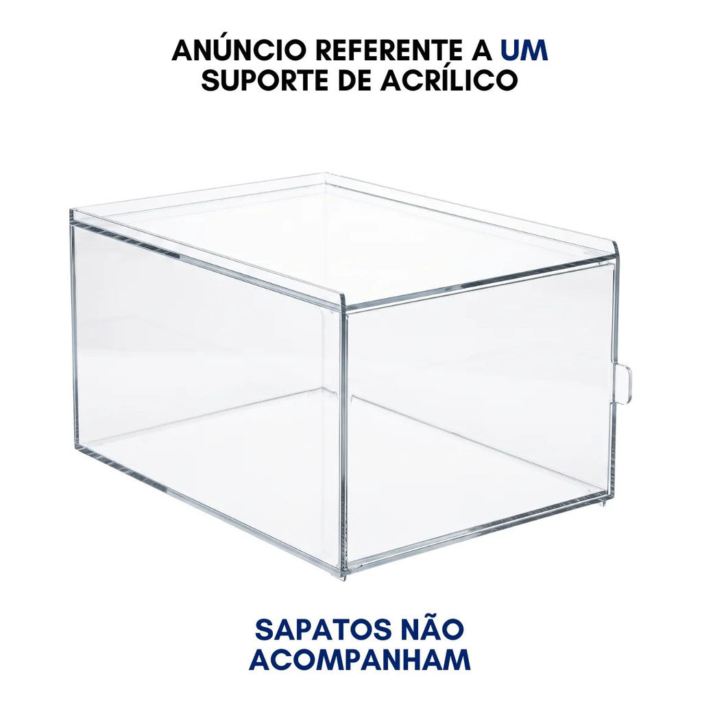Caixa Sapateira Tênis Empilhável Organizador Modular Box Calçado Sneaker Sapato Display