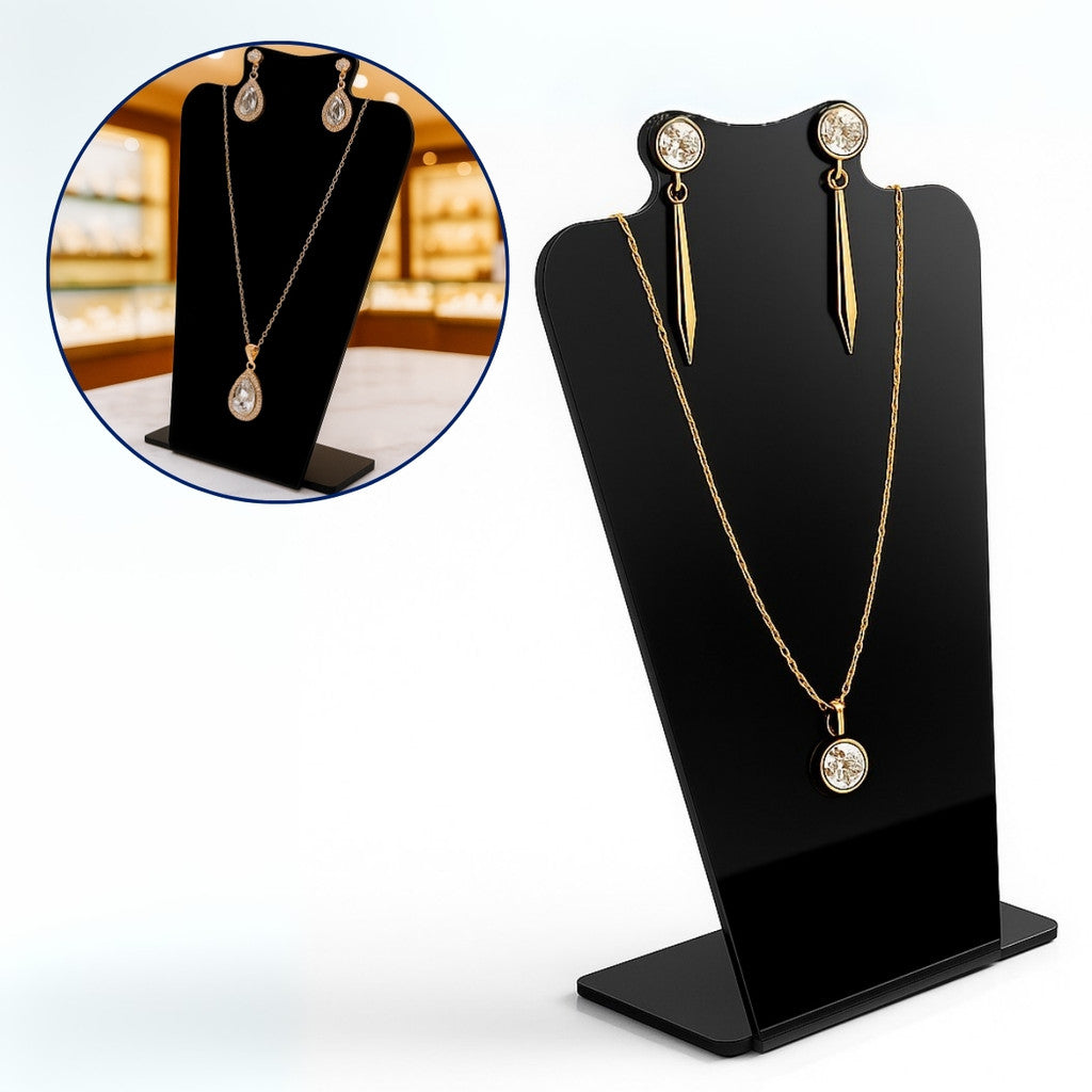 Expositor Porta Brinco Colar Acrilico Corpo Joia Balcão Loja Monstruário Acrílico Balcão