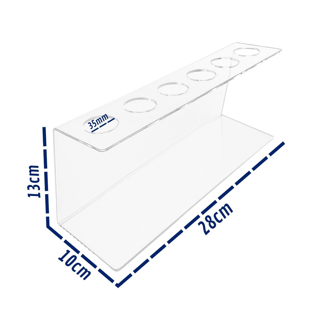 Suporte Expositor Temaki Sorvete Acrilico Cristal 6 Cones
