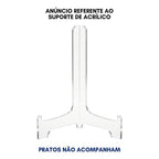 Suporte Pratos Decorativos Expositor Louças Porcelanas Apoio Cerâmicas Ornamentais Display