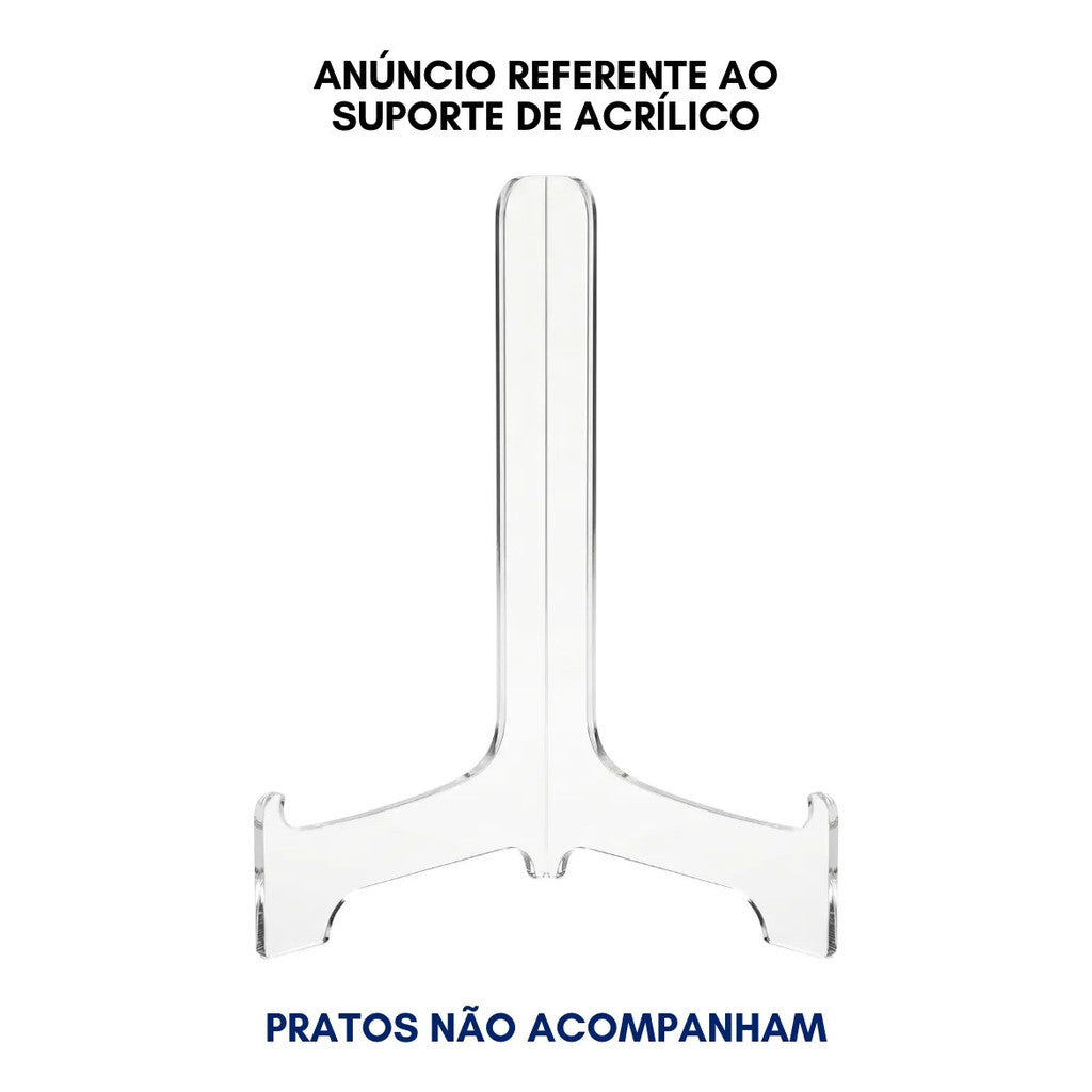 Suporte Pratos Decorativos Expositor Louças Porcelanas Apoio Cerâmicas Ornamentais Display