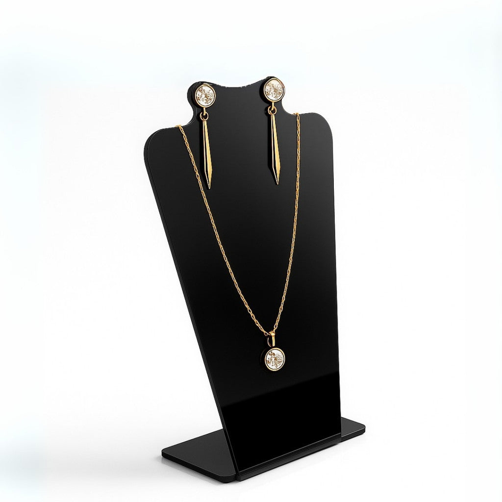 Expositor Porta Brinco Colar Acrilico Corpo Joia Balcão Loja Monstruário Acrílico Balcão