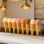 Suporte Expositor Temaki Sorvete Acrilico Cristal 8 Cones