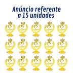 Kit 15 Topo Bolo Centro Mesa 15 Anos Festa Debutante Dourado Coroa Decoração Princesa
