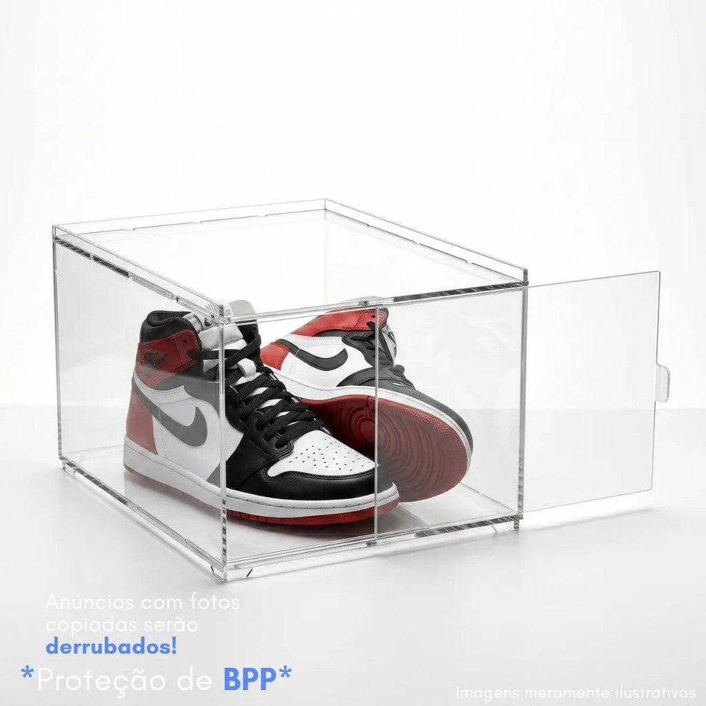 Caixa Sapateira Tênis Empilhável Organizador Modular Box Calçado Sneaker Sapato Display