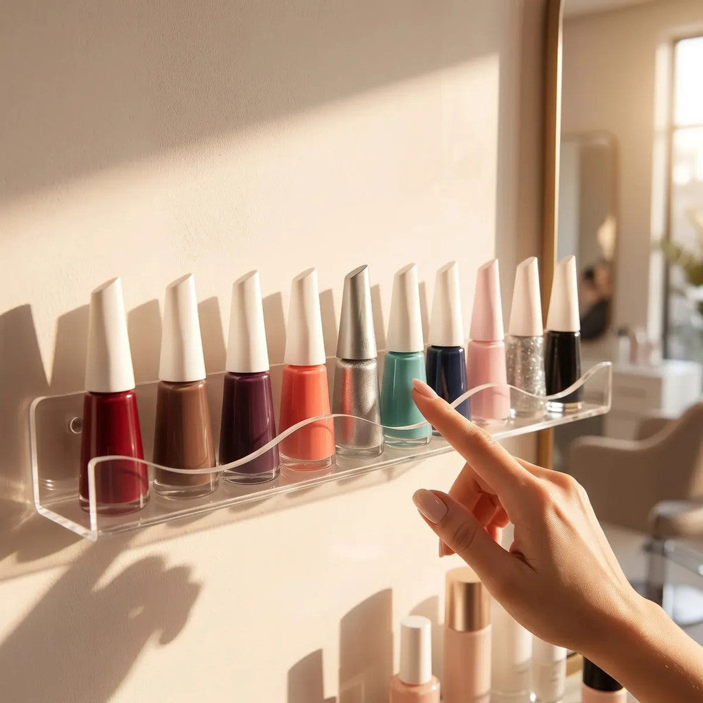 Organizador Esmalte Prateleira Parede Manicure Unhas Salão Coleção Estética Multiuso