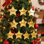 10 Estrelas Aplique Pçs Feliz Natal 6cm Dourado