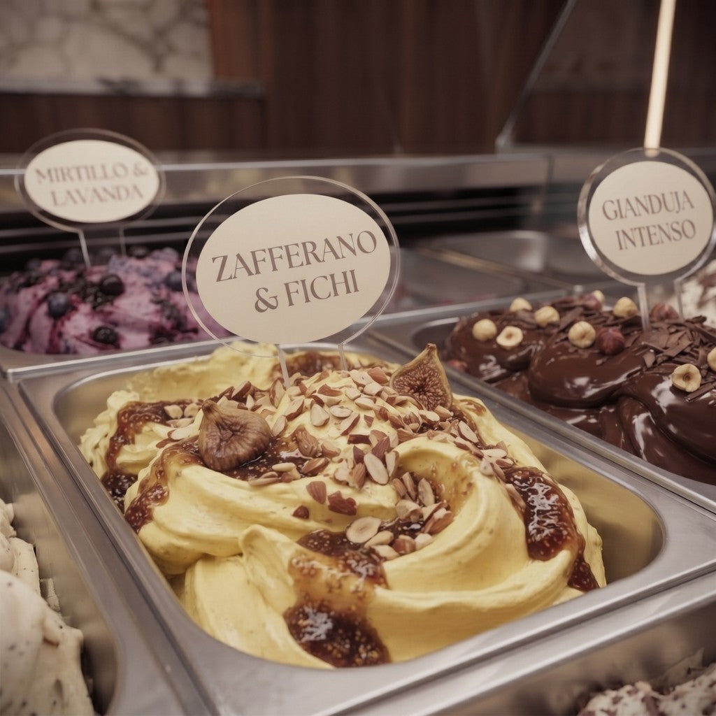 Placas Identificadoras Sabores Sorvete Açai Gelato