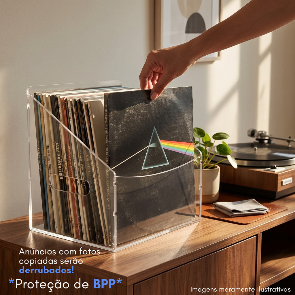 Expositor Suporte Discos Vinil LP Organizador