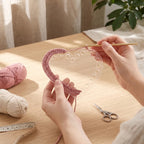 Base Coração Crochê Cesto Transparente Furos Artesanato Decoração Costura