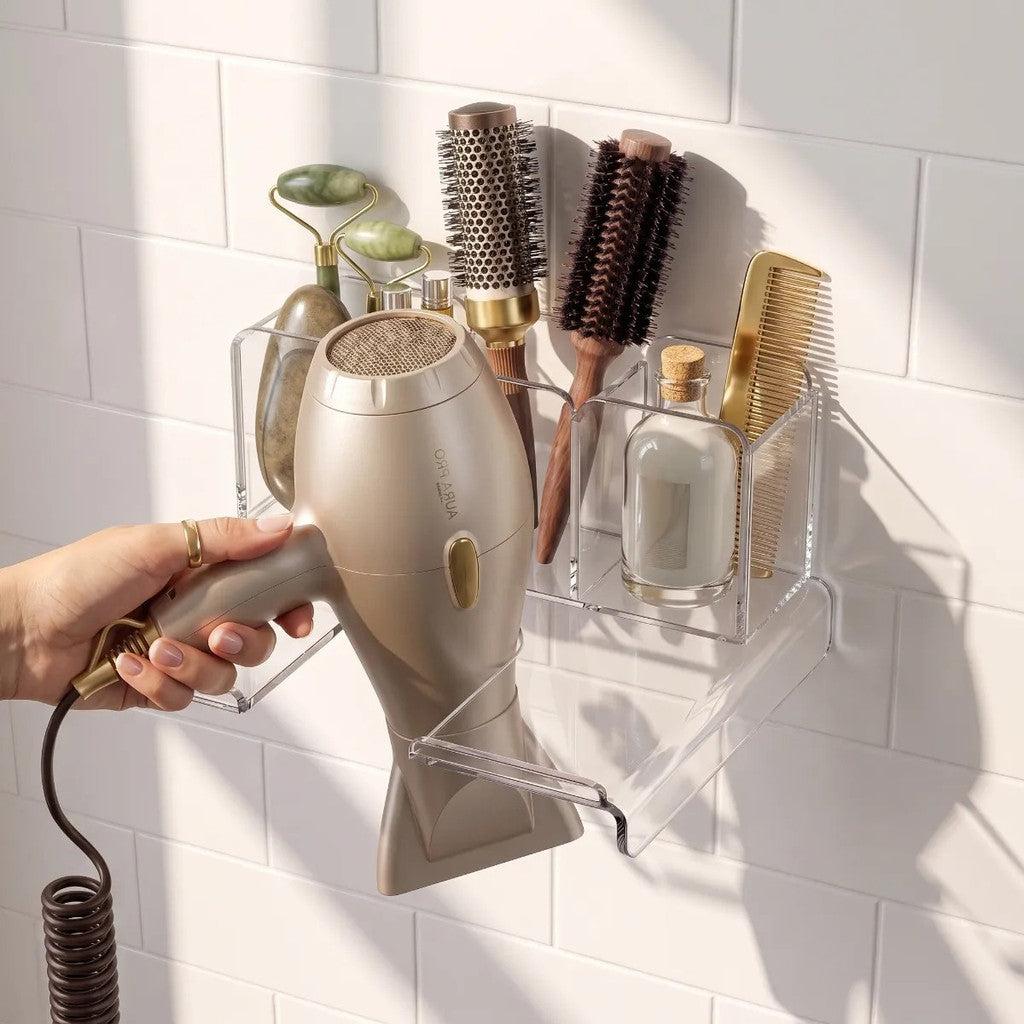Porta Secador Cabelo Organizador Escova Pente Parede