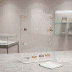 Expositor Joias Colares Brincos Aneis Vitrine Loja Suporte Organizador