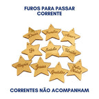 10 Estrelas Aplique Pçs Feliz Natal 6cm Dourado