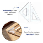 Esquadros 45-60°graus Desenho Técnico Arquitetura Ângulos