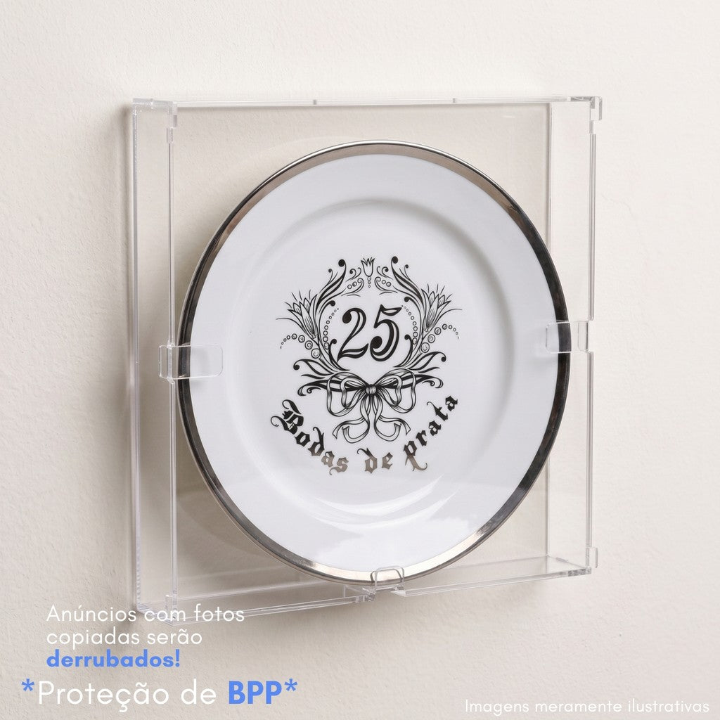 Suporte Pratos Decorativos Moldura Bodas Expositor Louças Cerâmicas