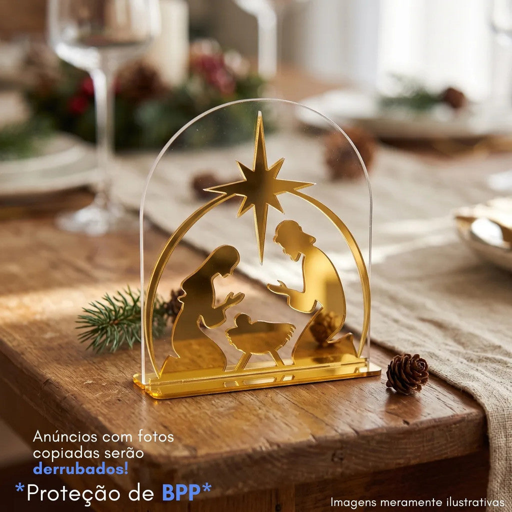 Presépio Natalino Menino Jesus Decoração Enfeite Mesa
