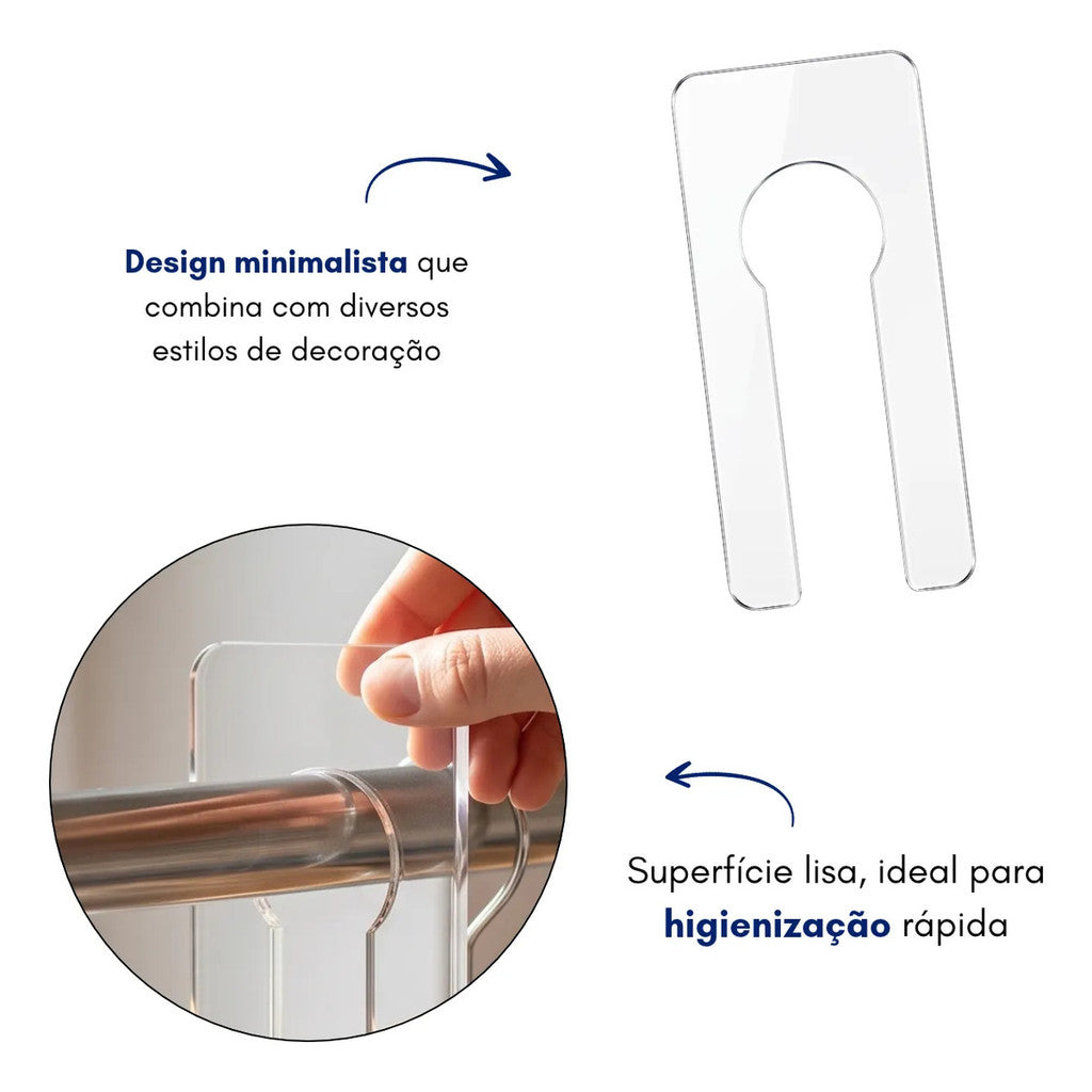 Kit 10 Separadores Cabides Organizador Armário Closet Loja Guarda-Roupa Arara Divisórias