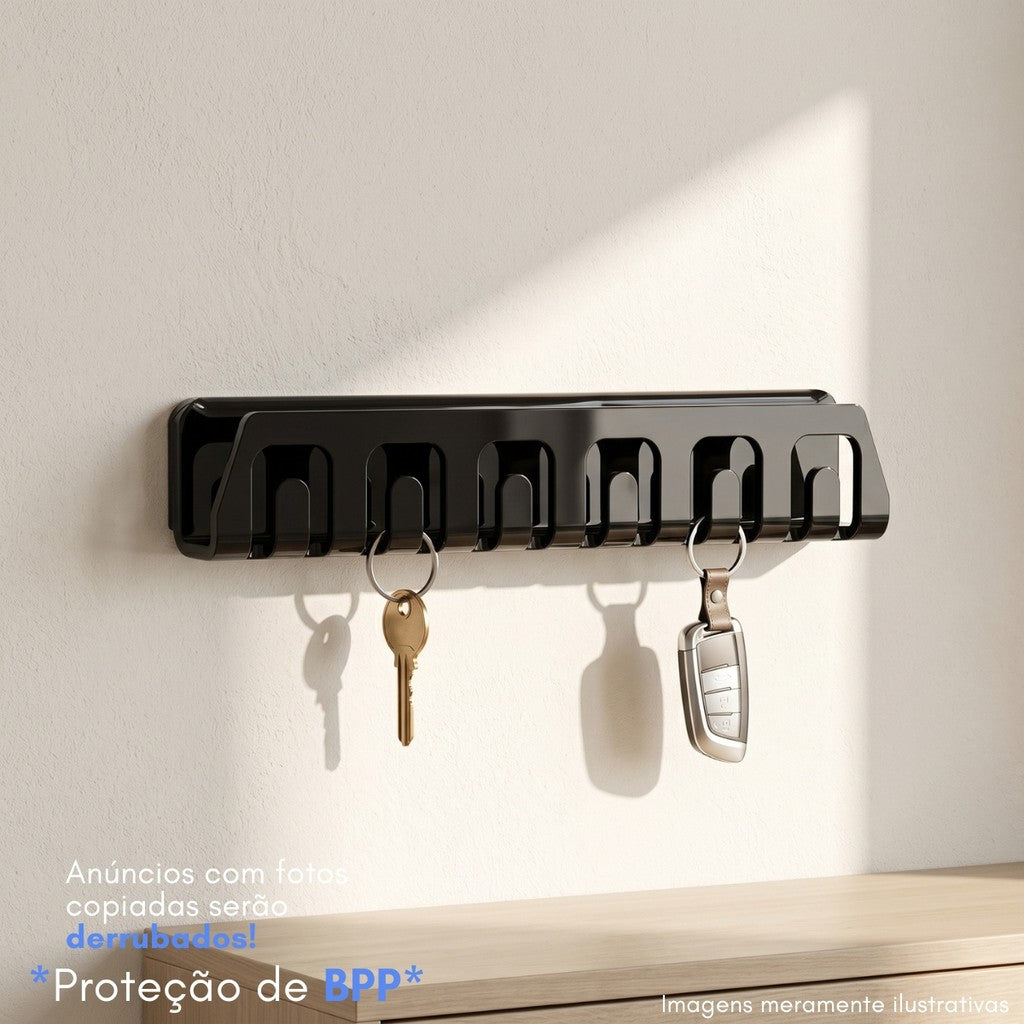 Porta Chave Notas Avisos Parede Contas Gancho Chaveiro