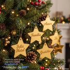 10 Estrelas Aplique Pçs Feliz Natal 6cm Dourado