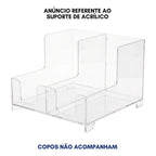 Organizador Porta Copos Bancada Nicho Cafeteria Bebidas