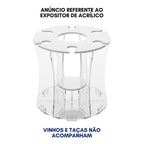 Suporte Vinho Garrafa Taças Expositor Adega Mesa Bancada