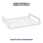 Bandeja Organizadora Decorativa Transparente Retangular Café
