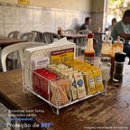 Porta Guardanapo Sachê C/ Divisórias Restaurante Lanchonete Palitos