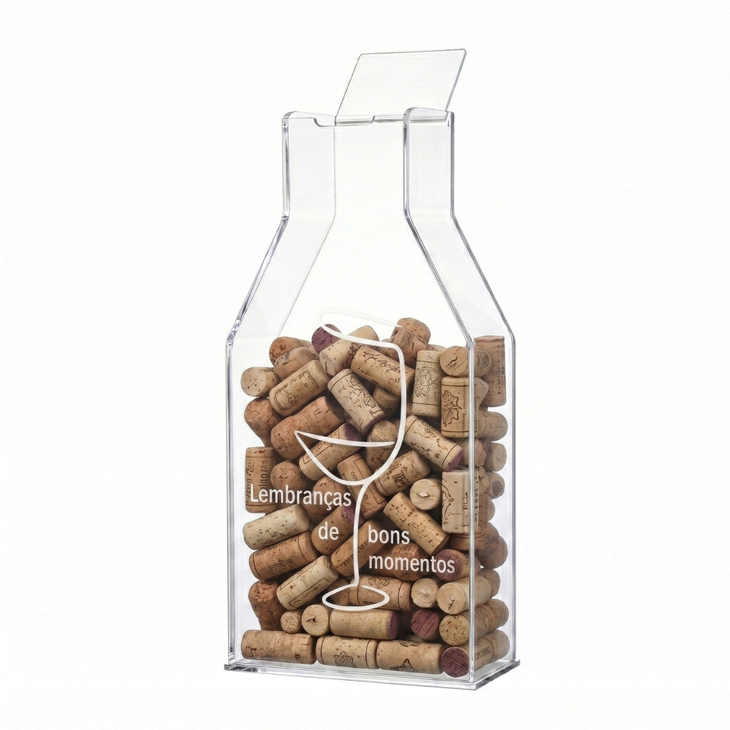 Suporte Rolhas Vinho Decorativo Decoração Grande Garrafa Adega Sala