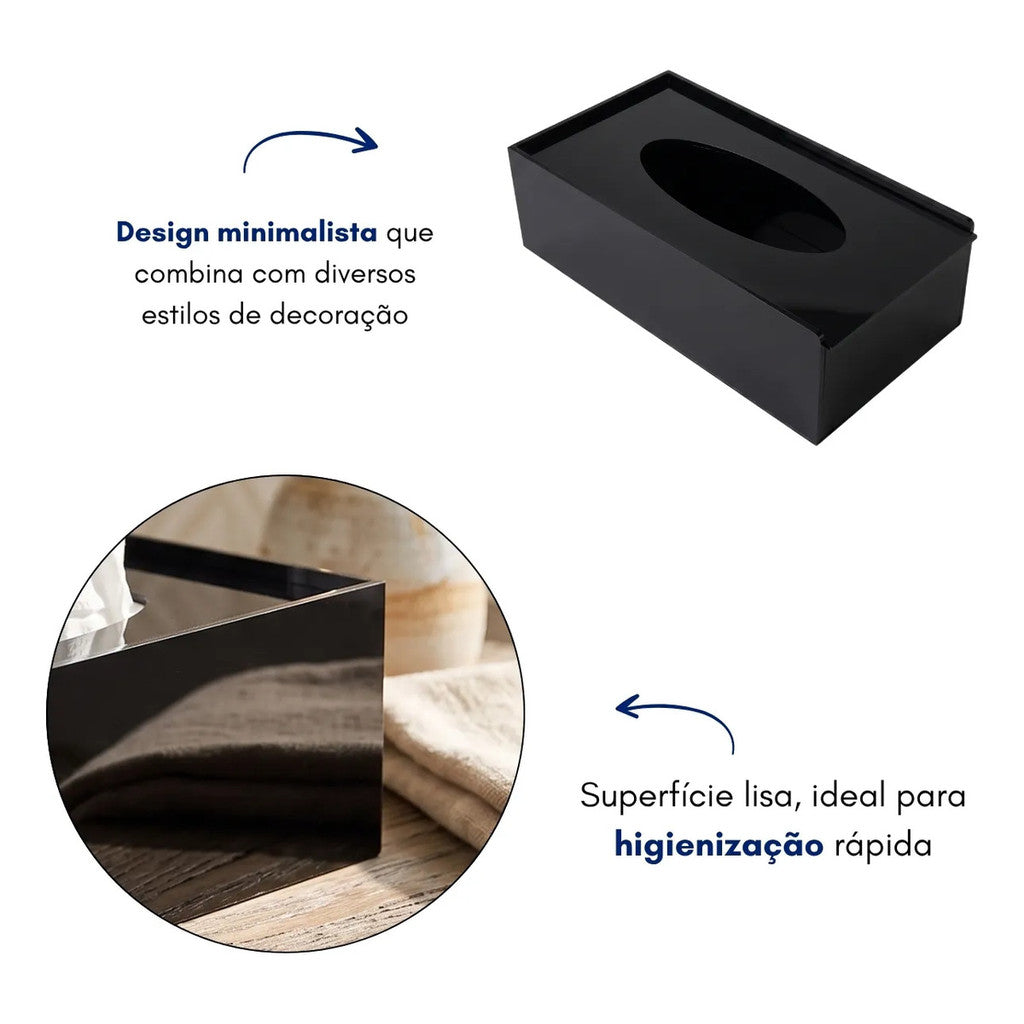 Porta Lenços Papel Interfolha Caixa Display Banheiro Lavabo