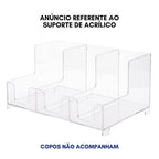 Organizador Porta Copos Bancada 3 Nichos Cafeteria Bar