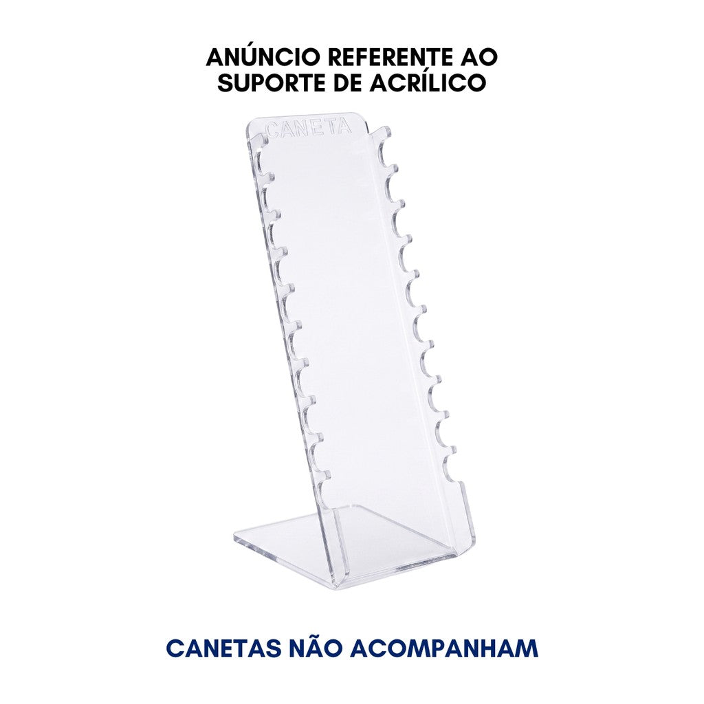 Expositor Canetas Suporte Mesa Papelaria Organizador Display Lojas Mostruário Coleção