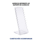 Expositor Canetas Suporte Mesa Papelaria Organizador Display Lojas Mostruário Coleção
