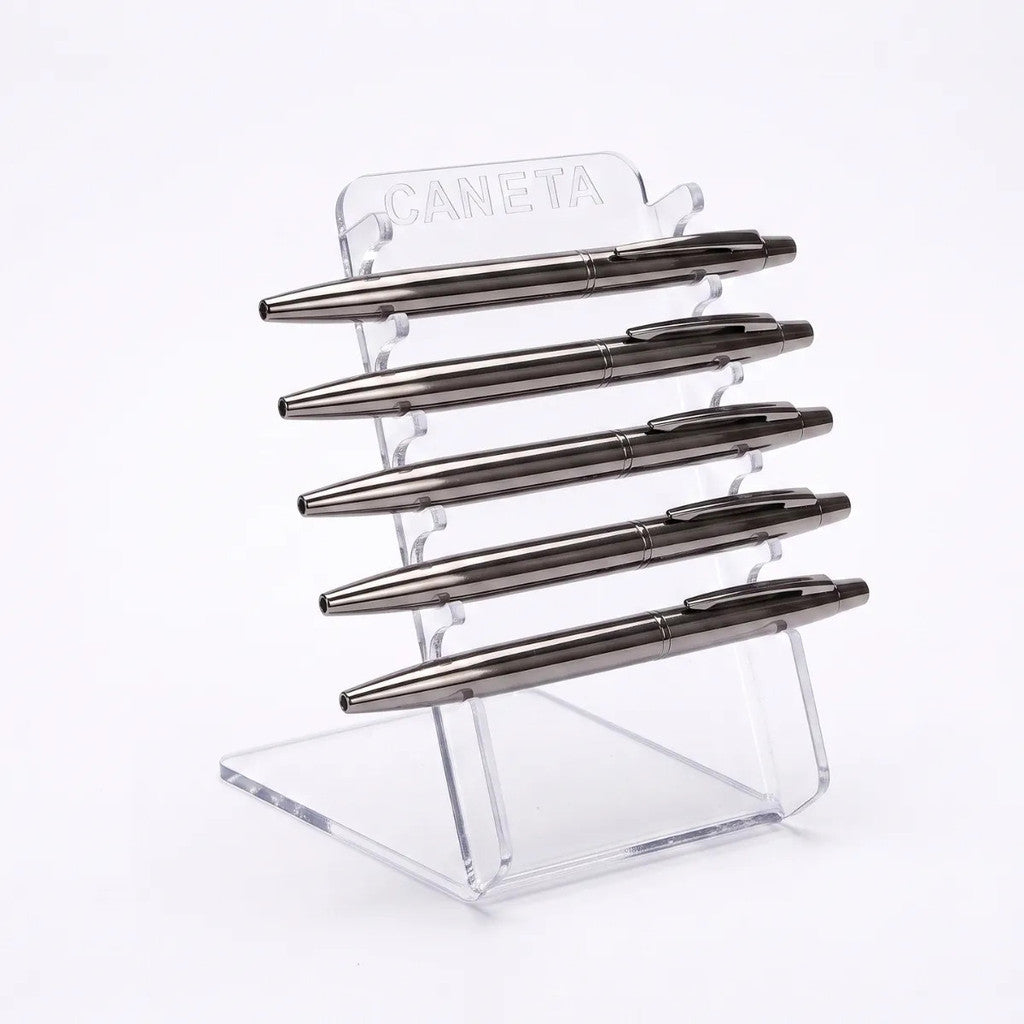 Expositor Canetas Suporte Mesa Papelaria Organizador Display Lojas Mostruário Coleção