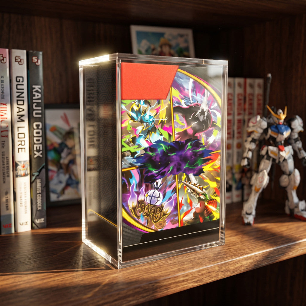 Caixa Booster Box TCG Etb Americana Nacional Lorcana Mini Protetor Expositor Suporte