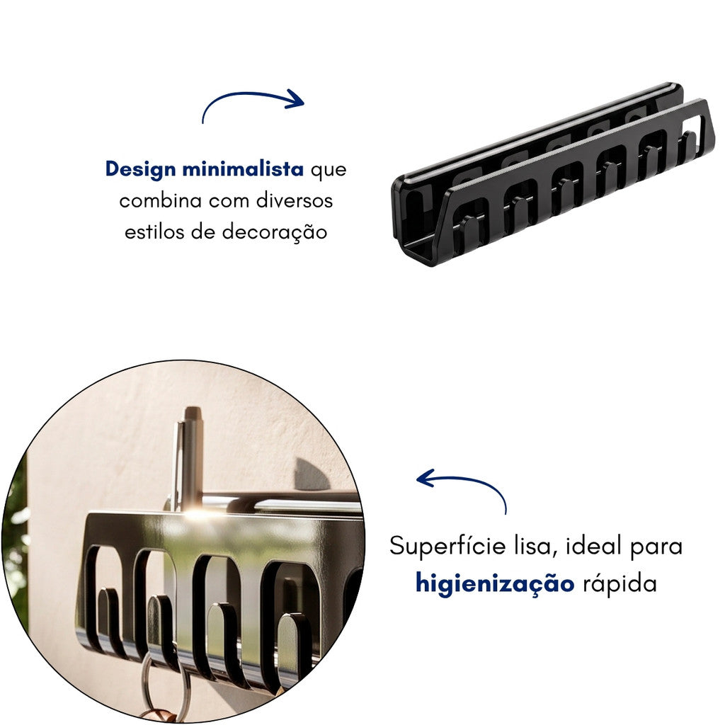 Porta Chave Notas Avisos Parede Contas Gancho Chaveiro