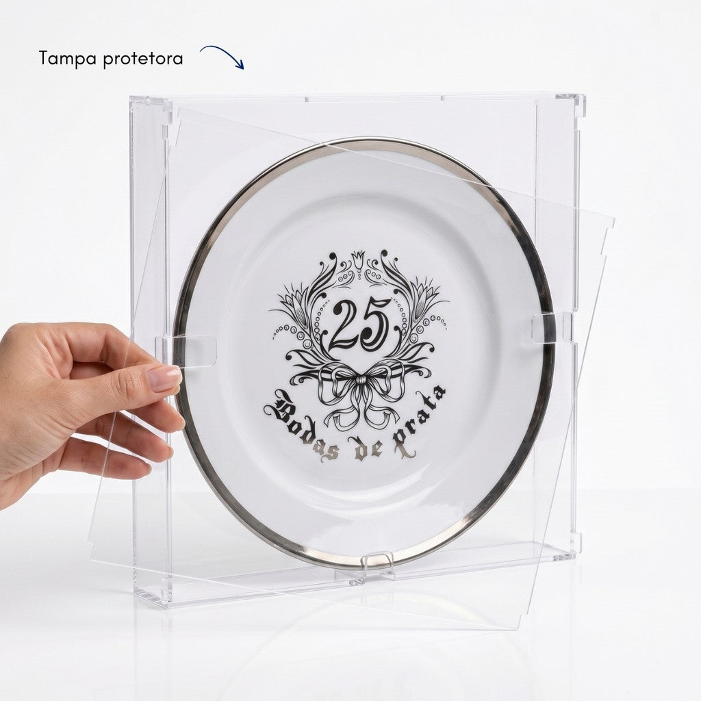 Suporte Pratos Decorativos Moldura Bodas Expositor Louças Cerâmicas