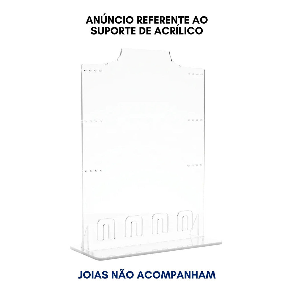 Expositor Joias Colares Brincos Aneis Vitrine Loja Suporte Organizador